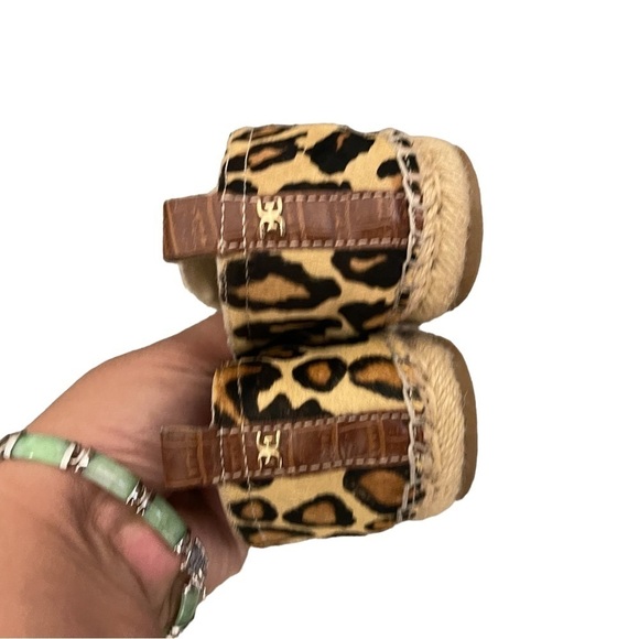 Sam Edelman Khloe Leopard Print Calf Hair Espadrilles Size 5.5 - Picture 6 of 7
